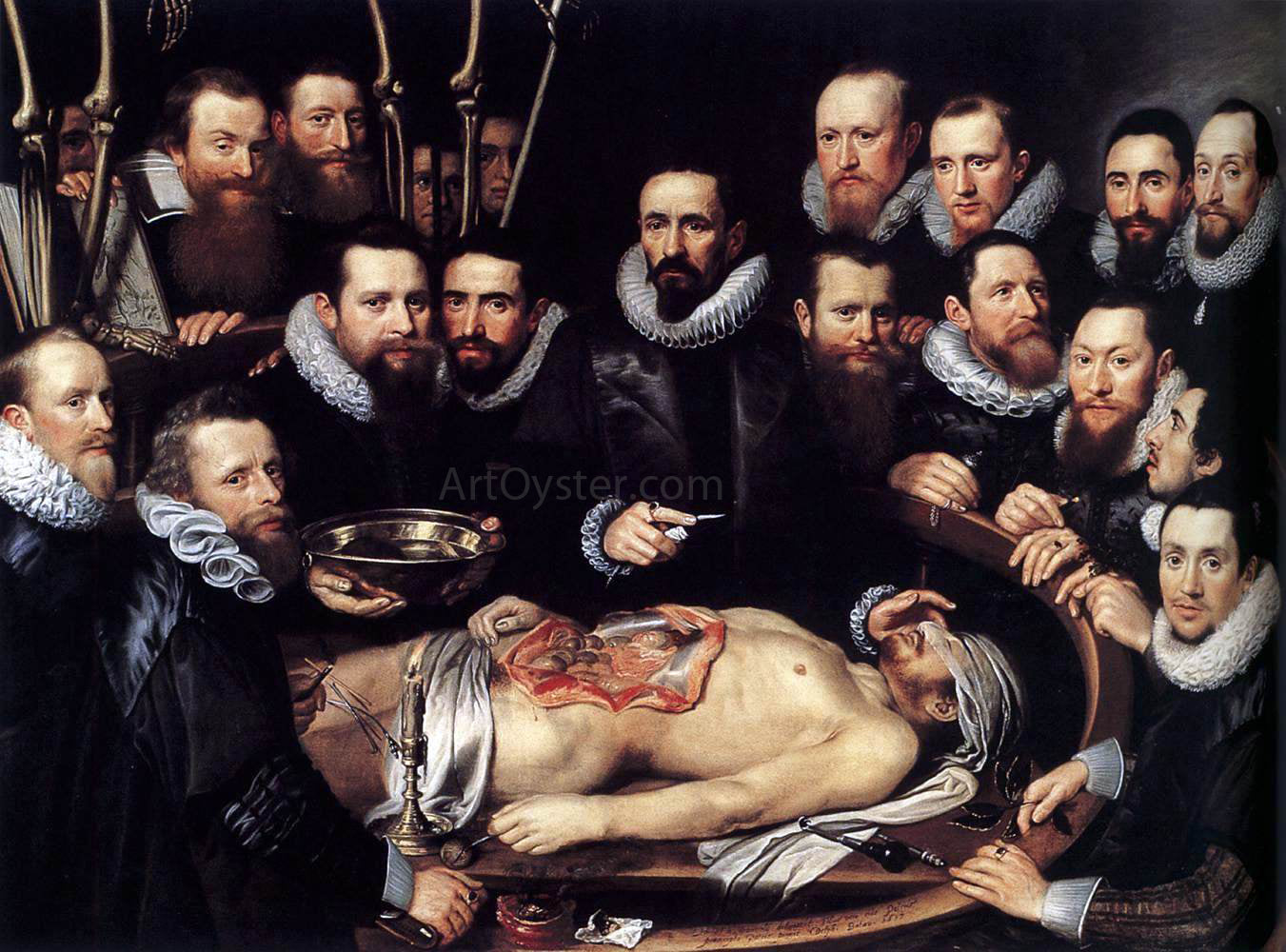  Michiel Jansz. Van Miereveld Anatomy Lesson of Dr. Willem van der Meer - Canvas Print