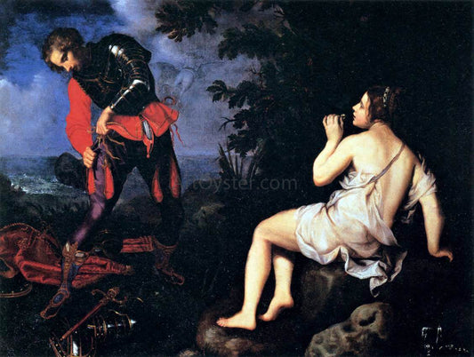  Giovanni Bilivert Angelica Hides from Ruggiero - Canvas Print