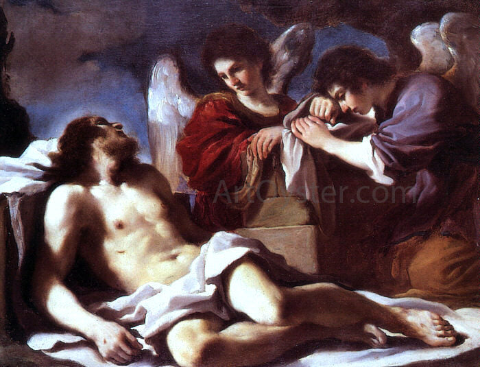  Guercino Angels Weeping over the Dead Christ - Canvas Print