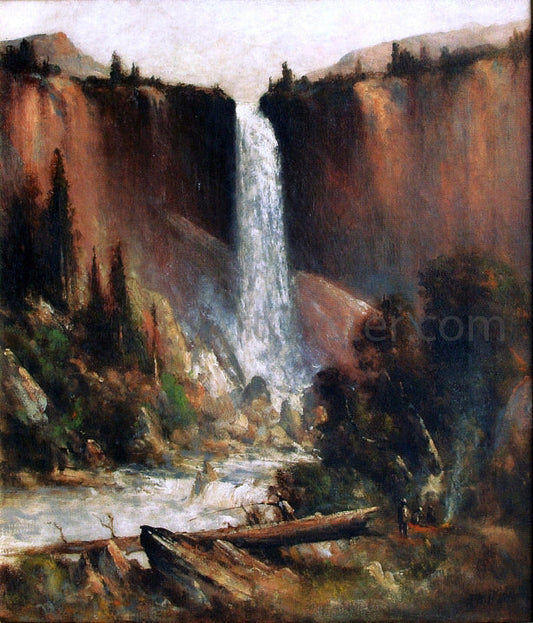  Thomas Hill Angler's Camp Below Nevada Falls - Canvas Print