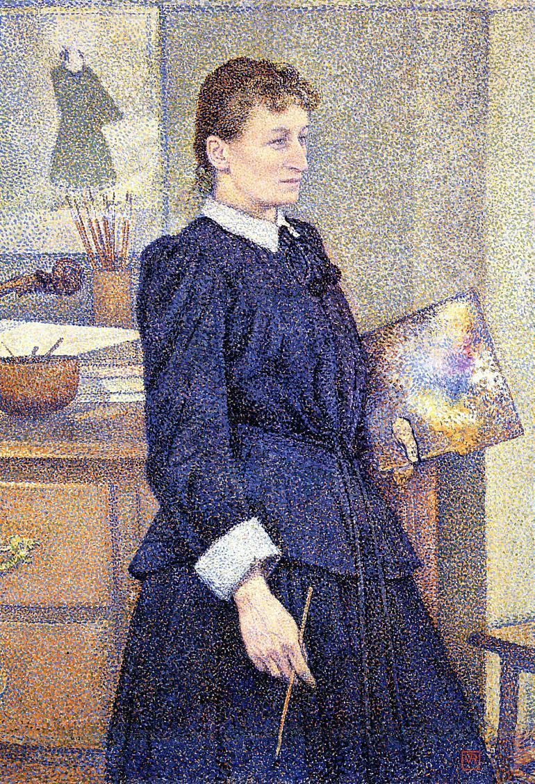  Theo Van Rysselberghe Anna Boch in Her Studio - Canvas Print