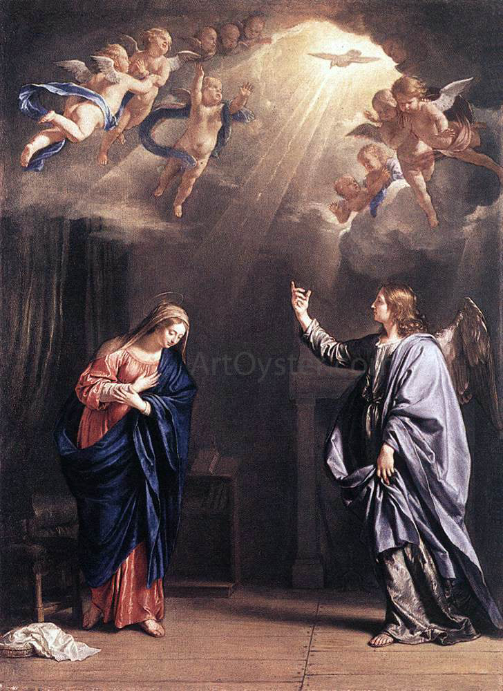  Philippe De Champaigne Annunciation - Canvas Print