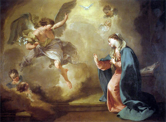  Giambattista Pittoni Annunciation - Canvas Print