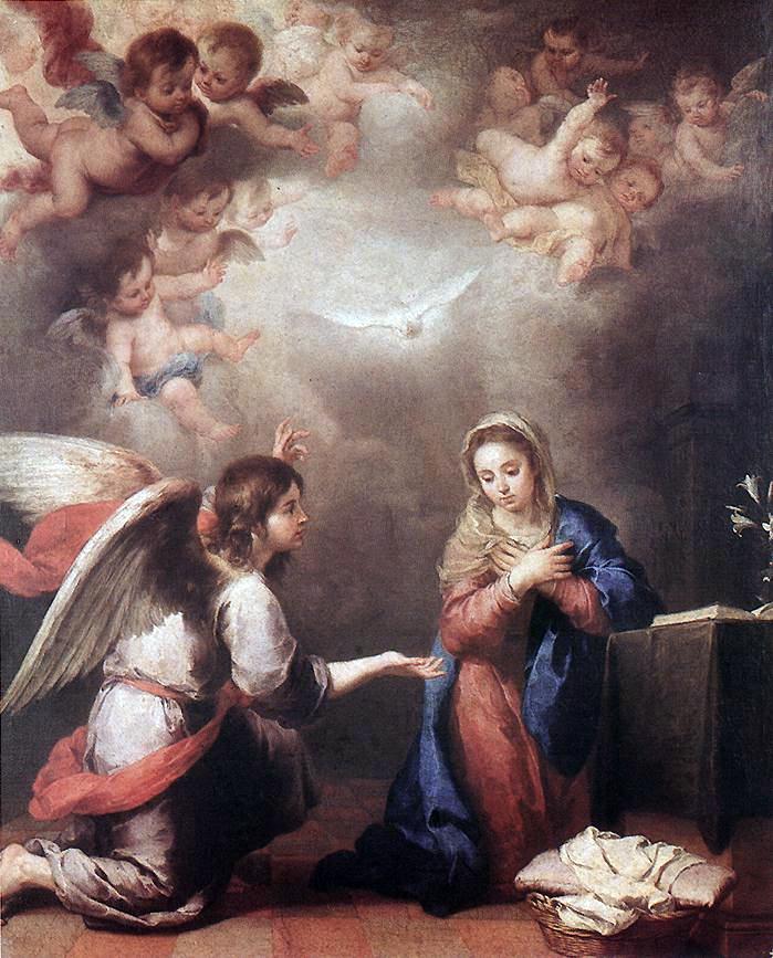  Bartolome Esteban Murillo Annunciation - Canvas Print