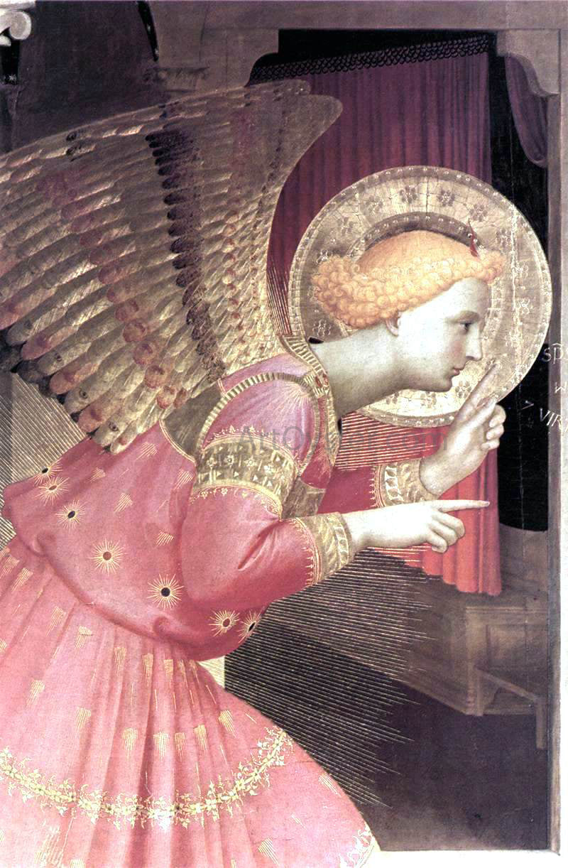  Fra Angelico Annunciation (detail 1) (The Cortona Altarpiece) - Canvas Print