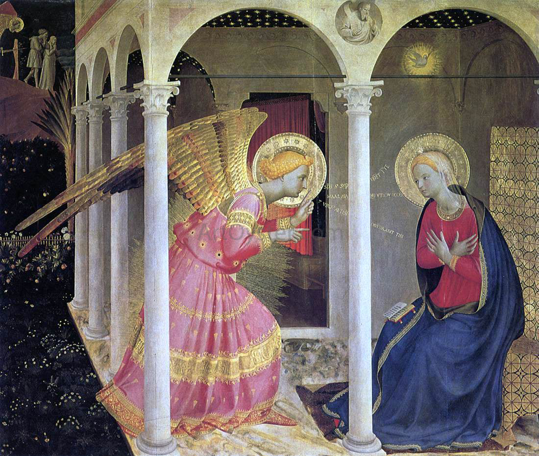  Fra Angelico Annunciation (The Cortona Altarpiece) - Canvas Print