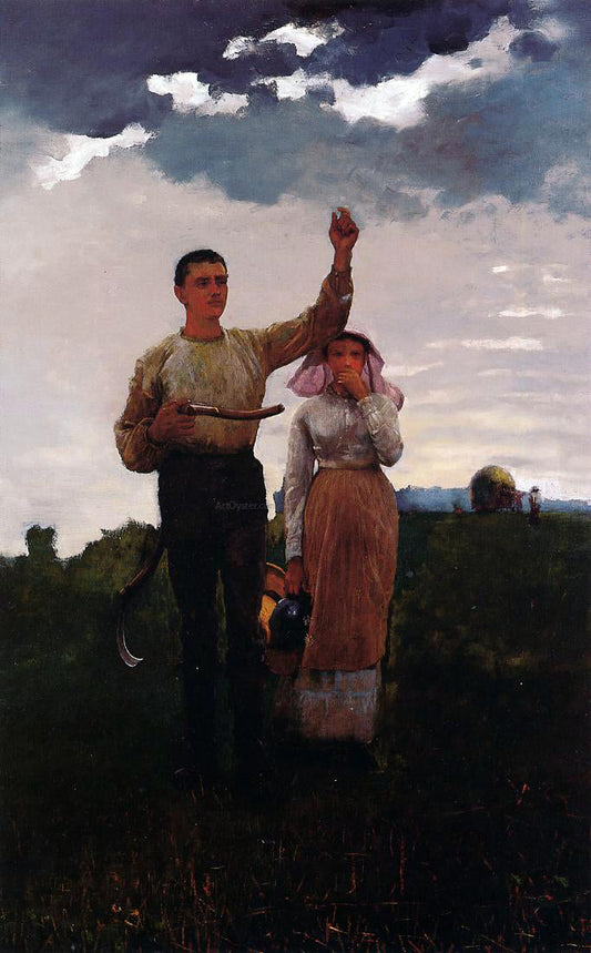  Winslow Homer Answering the Horn (also known as The Home Signal) - Canvas Print