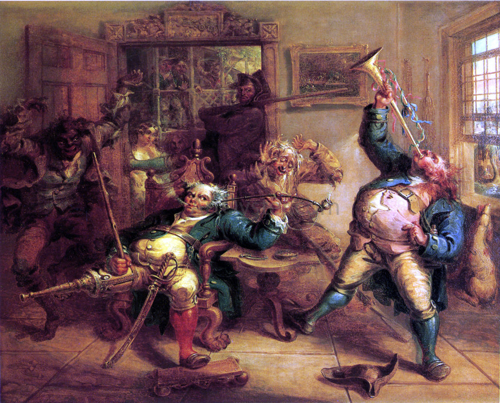  John Quidor Antony Van Corlear Brought into the Presence of Peter  Stuyvesant - Canvas Print