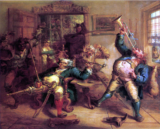  John Quidor Antony Van Corlear Brought into the Presence of Peter  Stuyvesant - Canvas Print