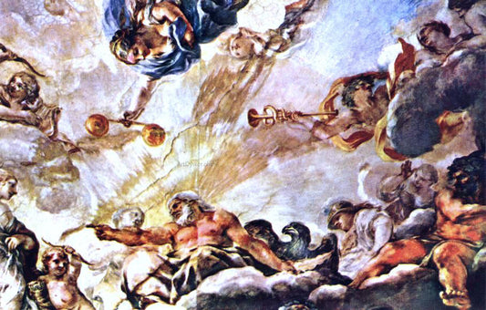  Pietro Da Cortona Apotheose of Aeneas (detail) - Canvas Print