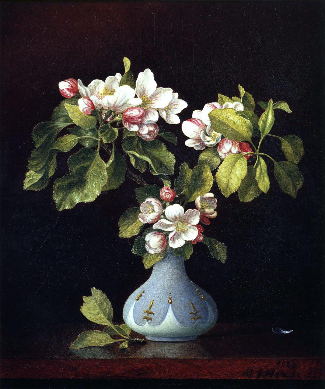  Martin Johnson Heade Apple Blossoms in a Vase - Canvas Print