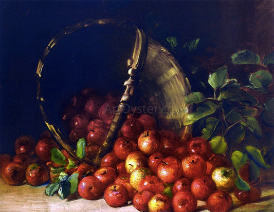  Charles Ethan Porter Apples in an Overturned Basket - Canvas Print