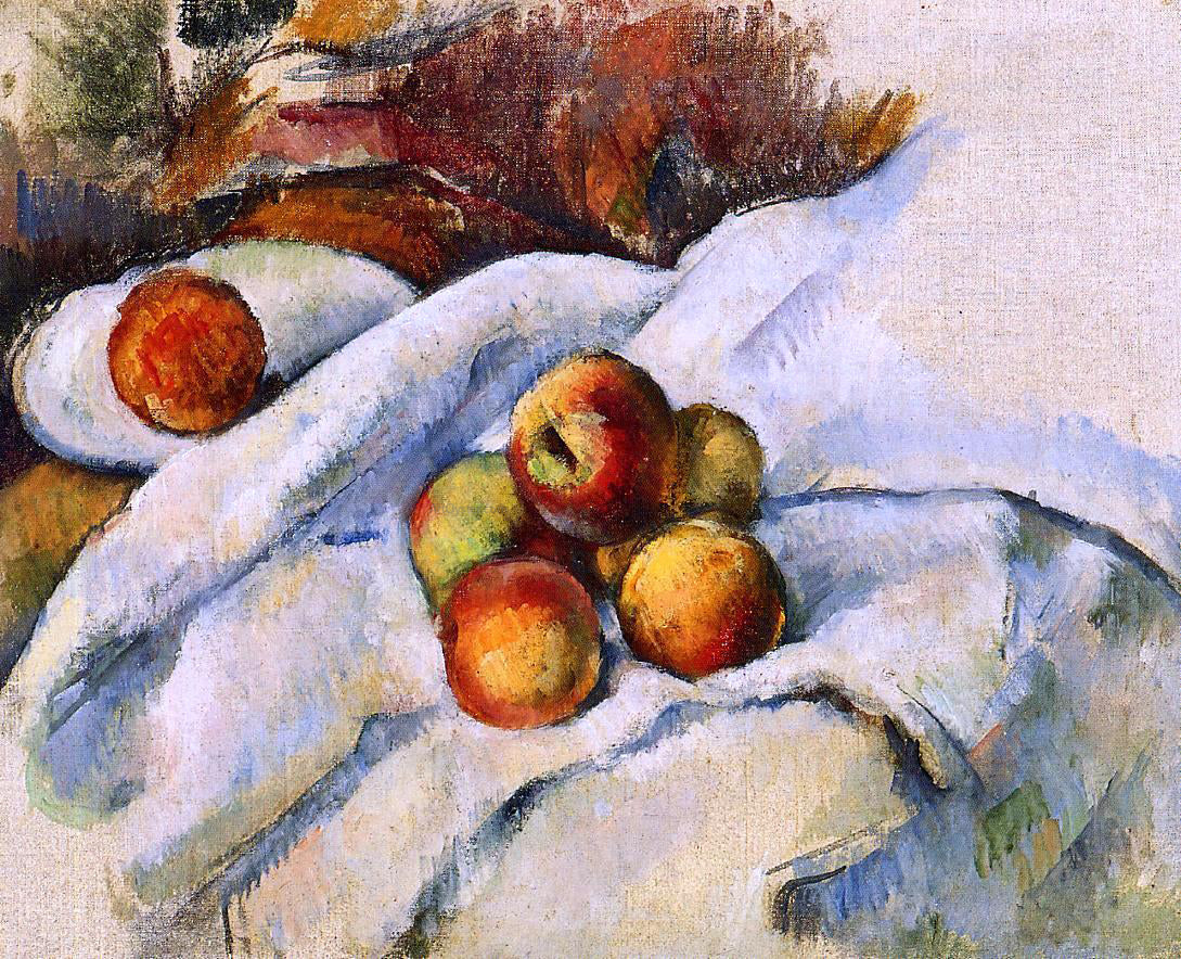  Paul Cezanne Apples on a Sheet - Canvas Print