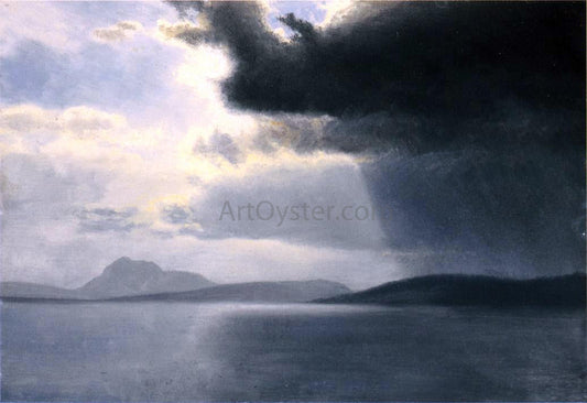  Albert Bierstadt Approaching Thunderstorm on the Hudson River - Canvas Print