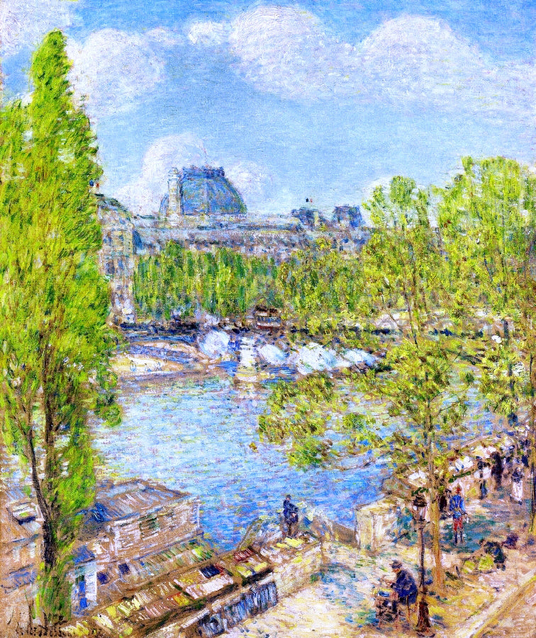  Frederick Childe Hassam April, Quai Voltaire, Paris - Canvas Print