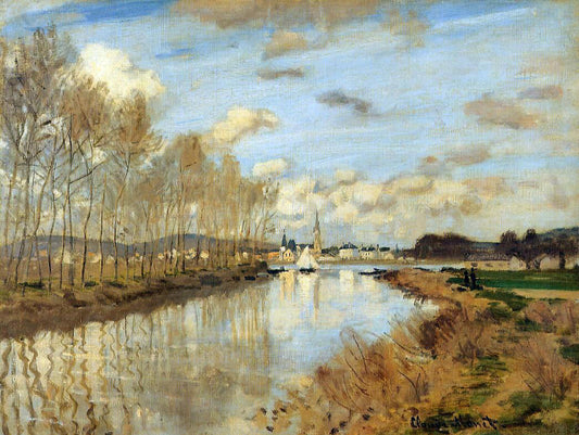  Claude Oscar Monet Argenteuil Seen from the Small Arm of the Seine - Canvas Print