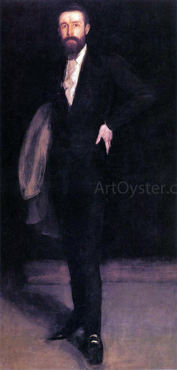  James McNeill Whistler Arrangement in Black: Portrait of F. R. Leland - Canvas Print