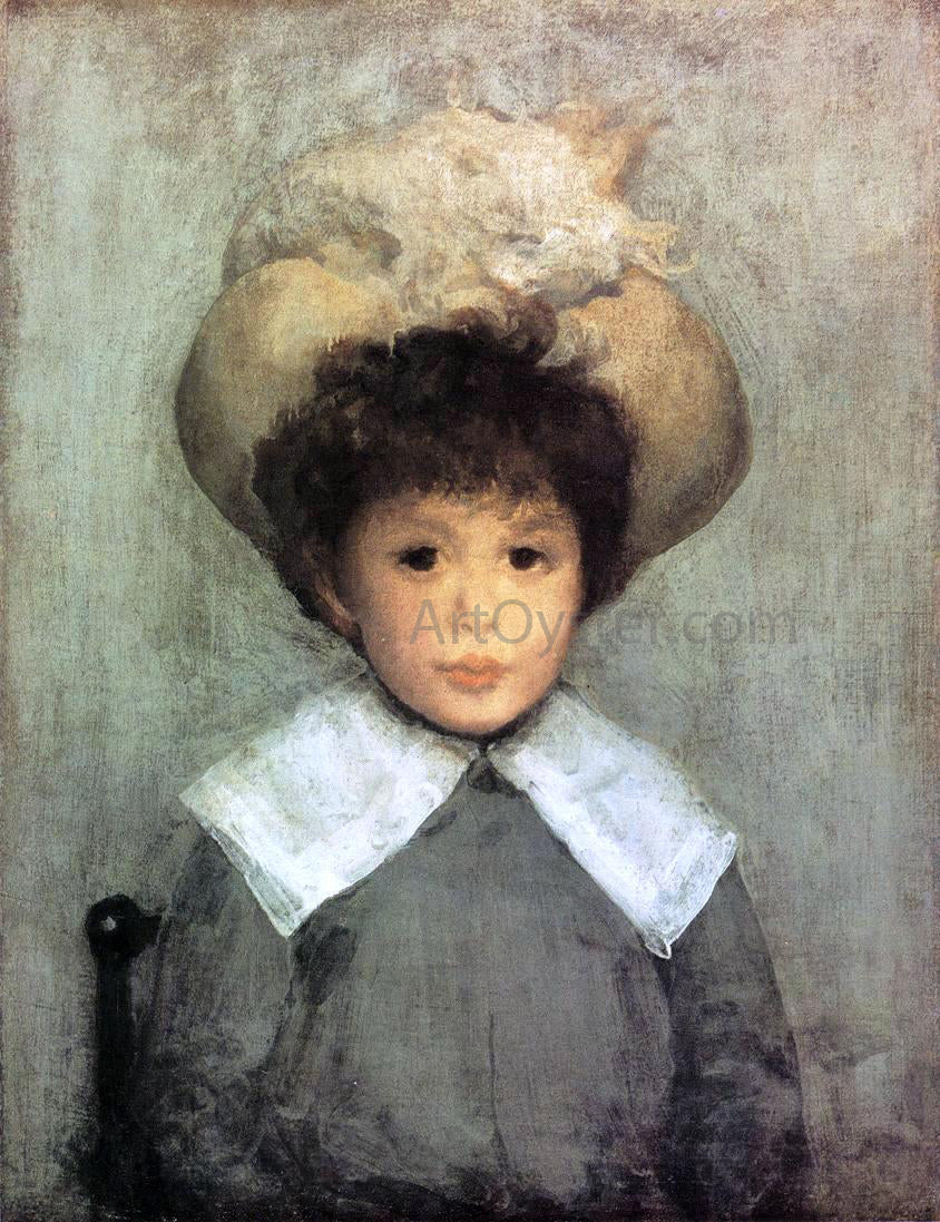  James McNeill Whistler Arrangement in Grey: Portrait of Master Stephen Manuel - Canvas Print