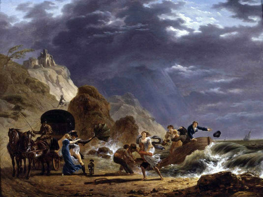 Carle Vernet Arrival of Emigres with the Duchess of Berry on the French Coast - Canvas Print