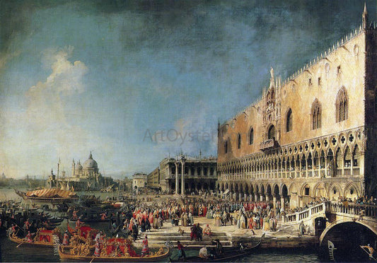  Canaletto Arrival of the French Ambassador at the Doge's Palace - Canvas Print