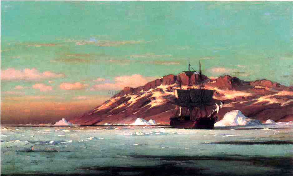  William Bradford Artic Scene - Canvas Print