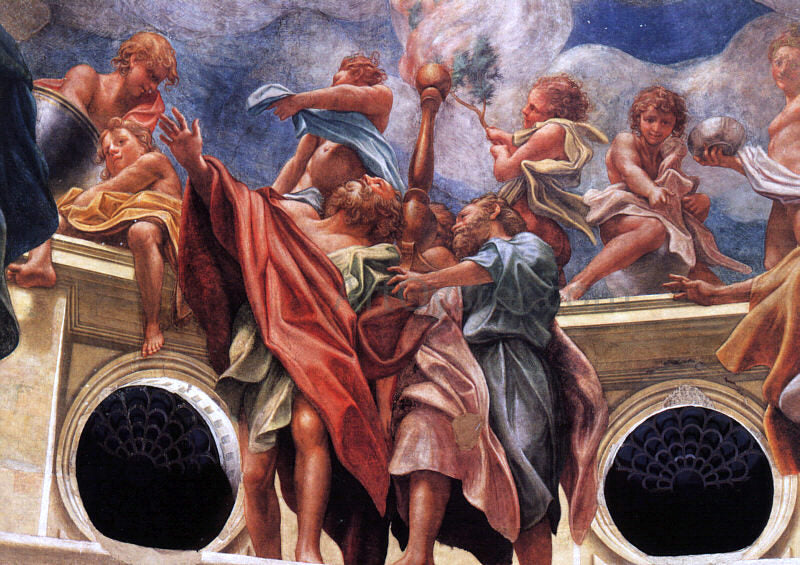 Correggio Assumption of the Virgin, Detail of the Apostles - Canvas Print