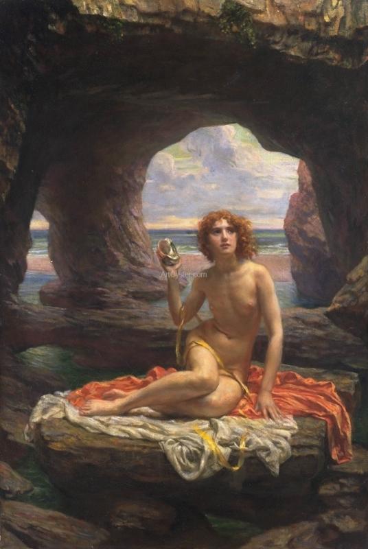  Sir Edward John Poynter At Low Tide - Canvas Print