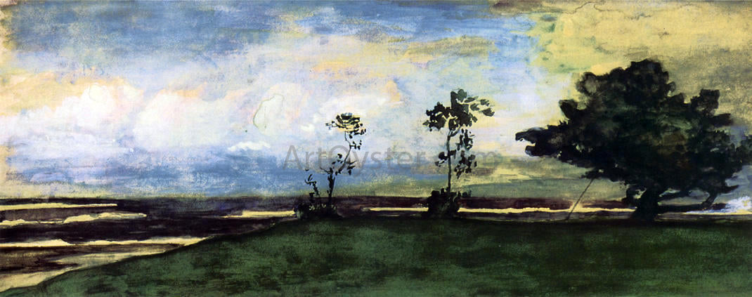  John La Farge At Papara, Beb, 25th, 1891, Early Moonlight and Afterglow, From the Verandah of Tati's House - Canvas Print