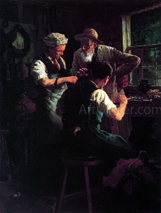  Louis C Moeller At the Blacksmith's - Canvas Print