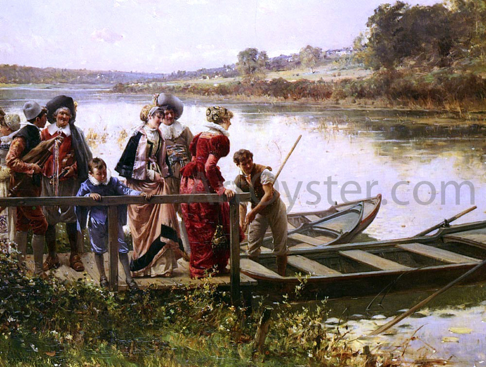  Adrien Moreau At The Ferry - Canvas Print