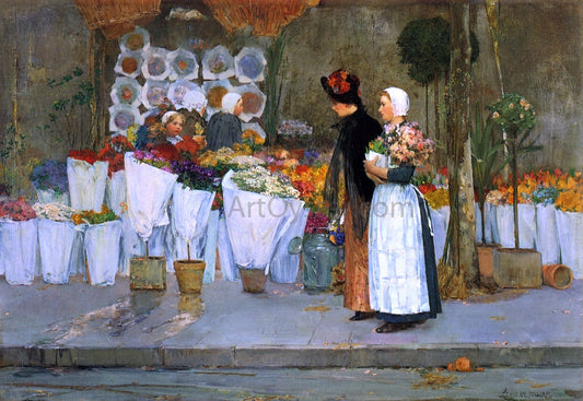  Frederick Childe Hassam At the Florist - Canvas Print