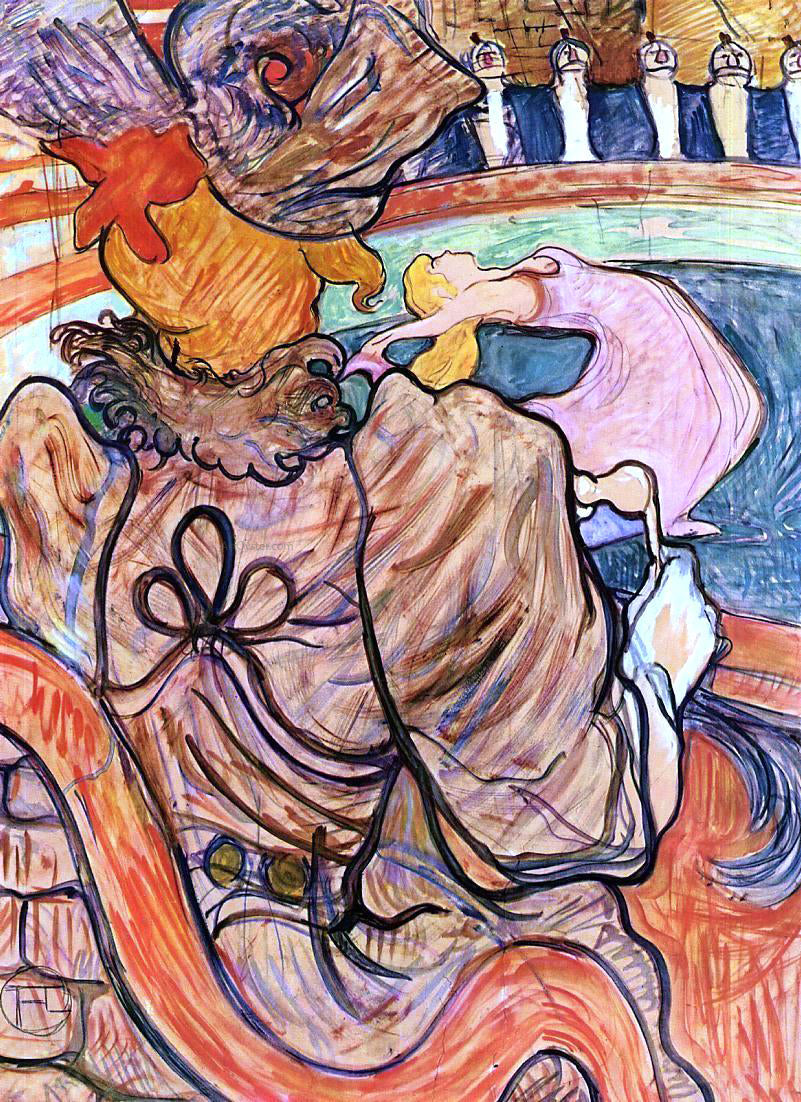  Henri De Toulouse-Lautrec At the Nouveau Cirque: the Dancer and Five Stuffed Shirts - Canvas Print