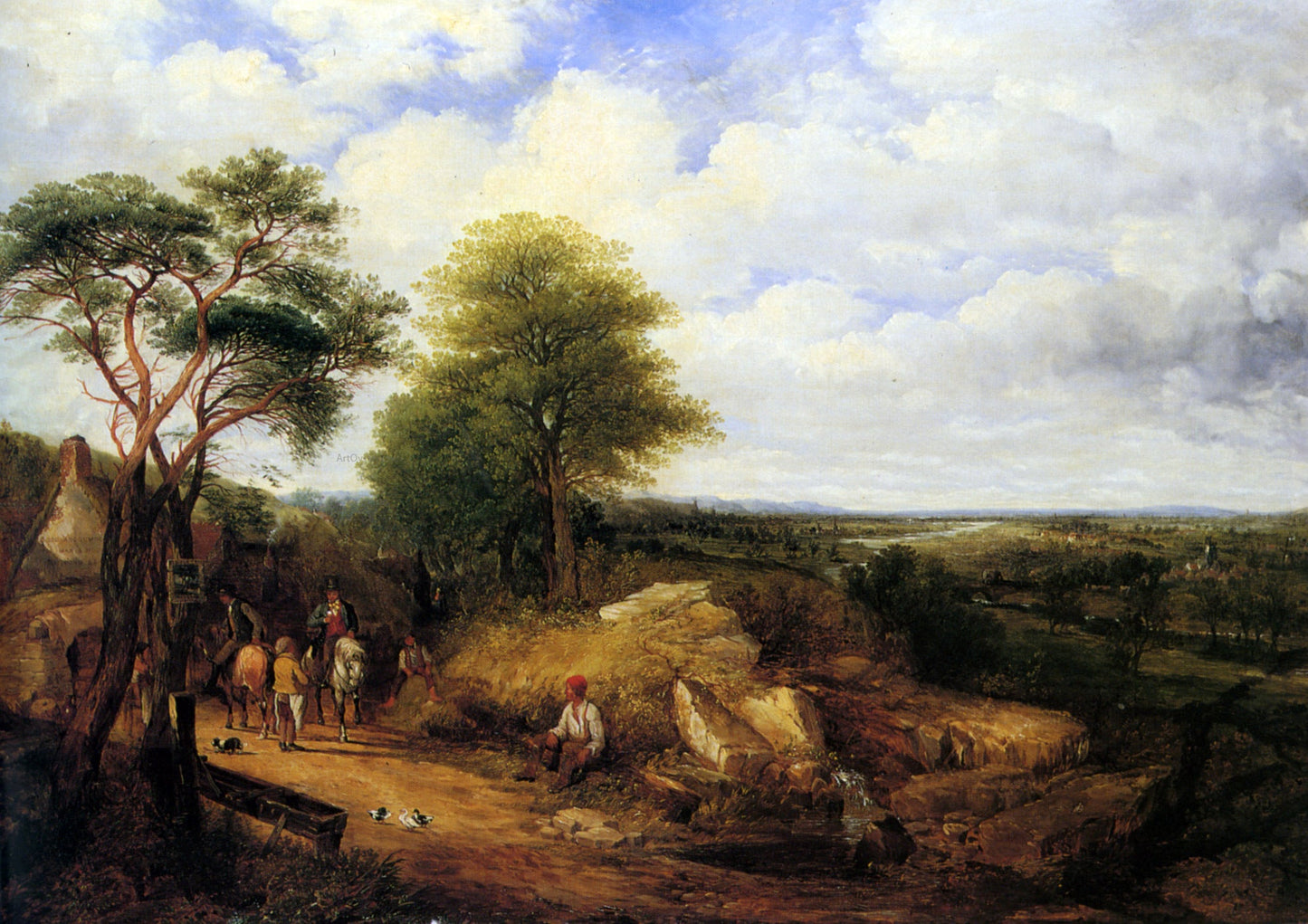  James Holland At The Old Fir Tavern on the Derwent Derbyshire - Canvas Print