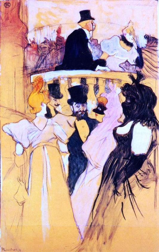  Henri De Toulouse-Lautrec At the Opera Ball - Canvas Print