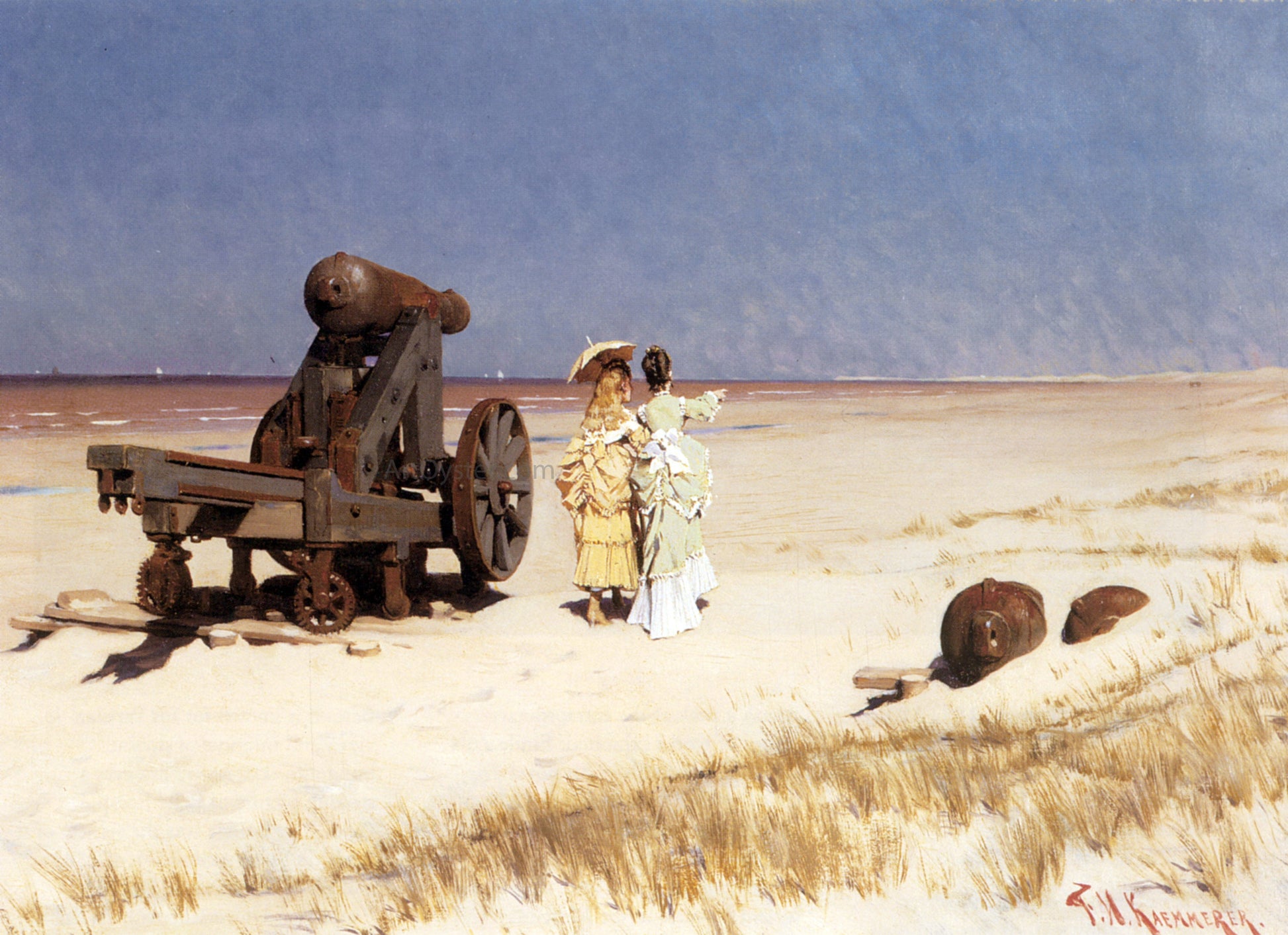  Frederick Hendrik Kaemmerer At the Seashore - Canvas Print