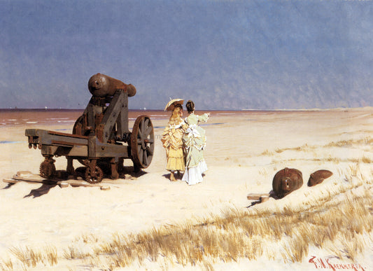  Frederick Hendrik Kaemmerer At the Seashore - Canvas Print