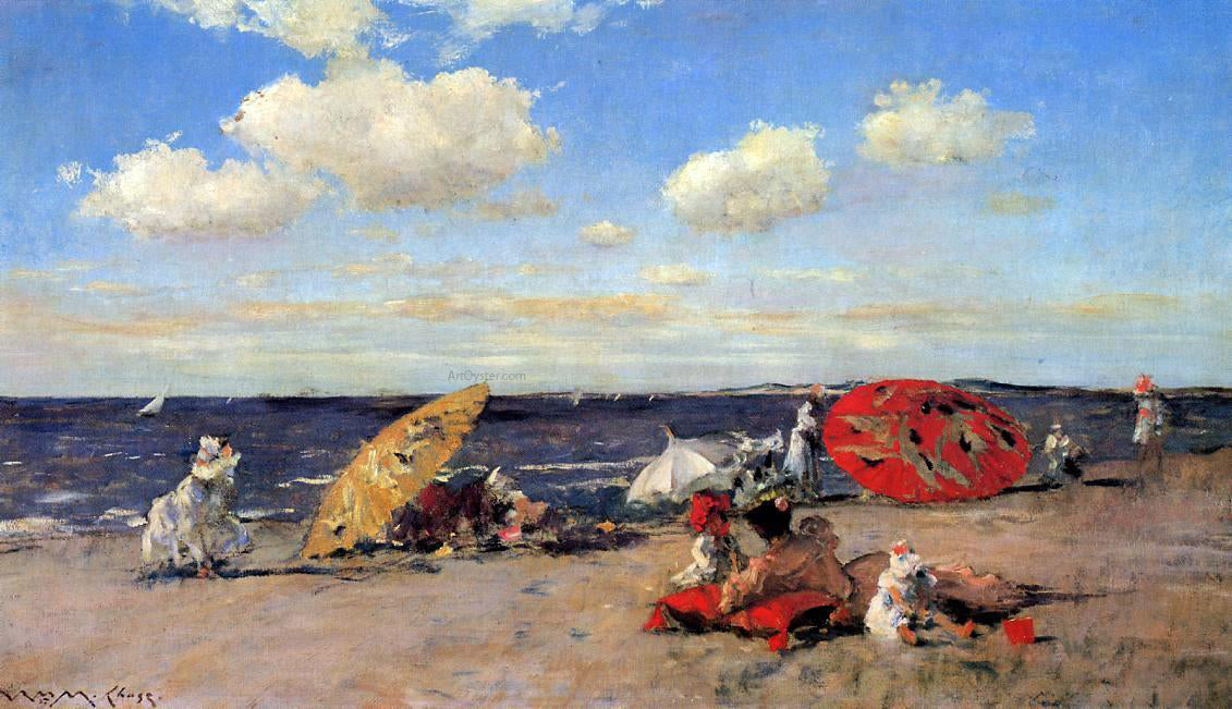  William Merritt Chase At the Seaside - Canvas Print