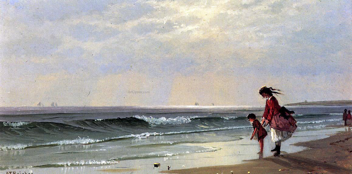  Alfred Thompson Bricher At the Shore - Canvas Print