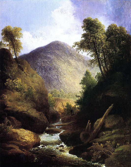  Thomas Doughty At the Waterfall - Canvas Print
