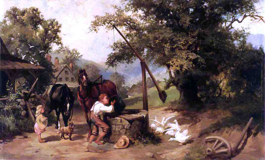  Henry Cariss At the Well - Canvas Print