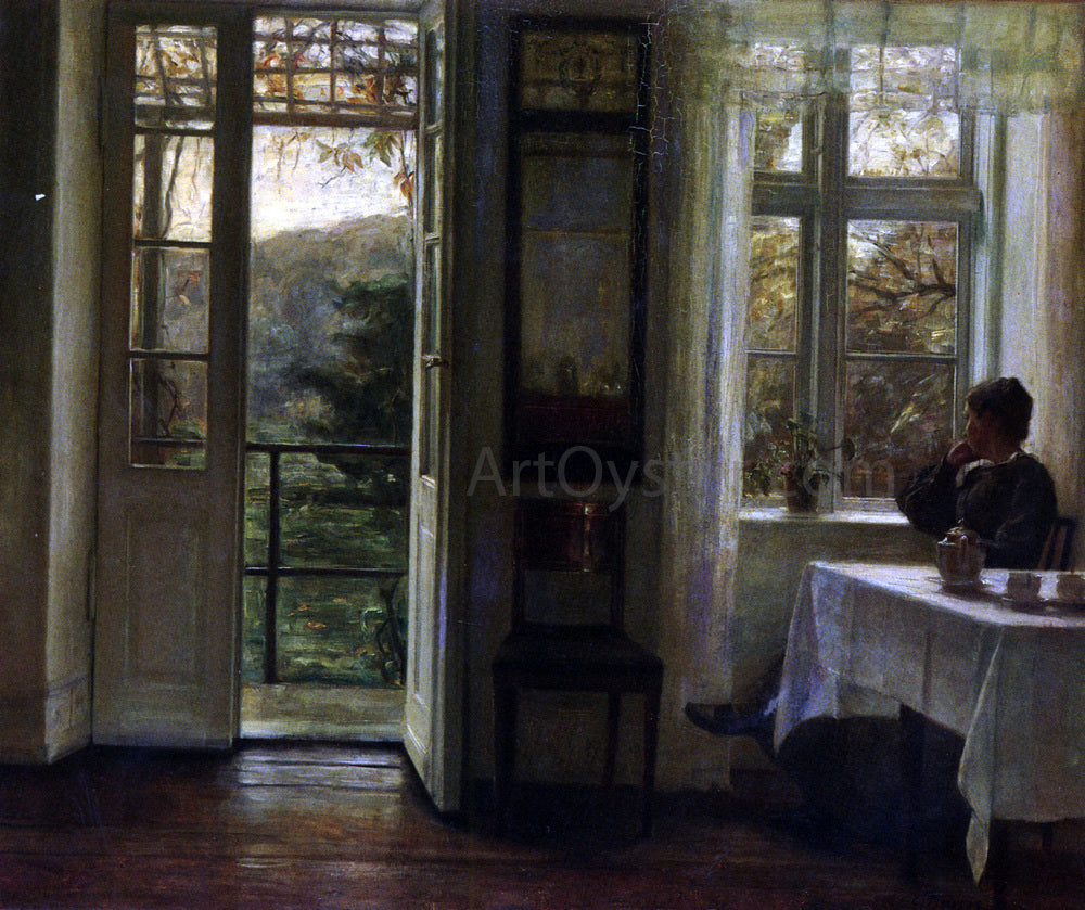  Carl Vilhelm Holsoe At The Window - Canvas Print