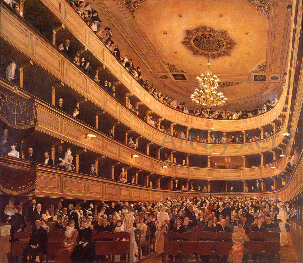  Gustav Klimt Auditorium in the Old Burgtheater, Vienna - Canvas Print