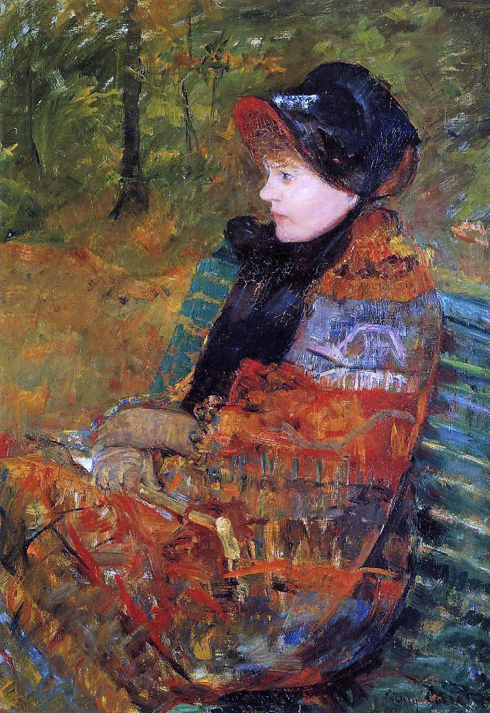  Mary Cassatt Autumn (also known as Profile of Lydia Cassatt) - Canvas Print