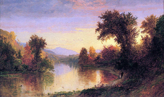  Jasper Francis Cropsey Autumn by the River - Canvas Print
