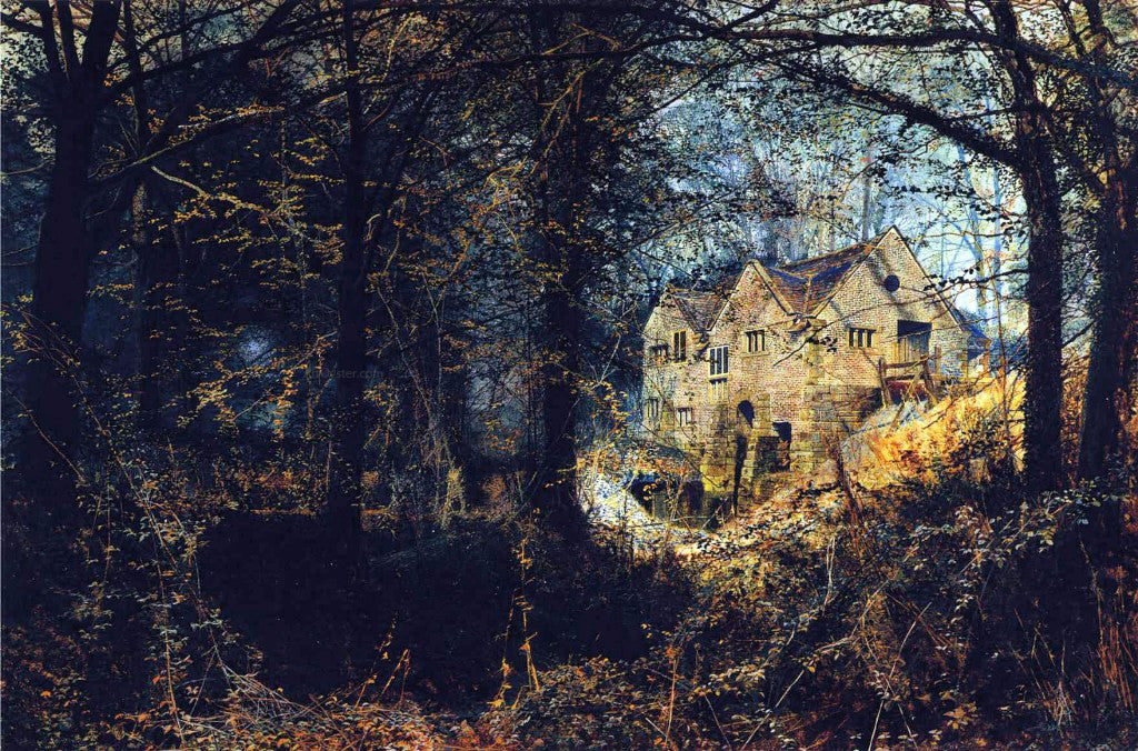  John Atkinson Grimshaw Autumn Glory, The Old Mill - Canvas Print