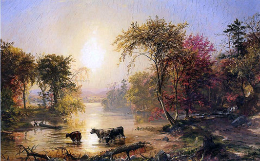  Jasper Francis Cropsey Autumn in America (also known as The Susquehanna River) - Canvas Print