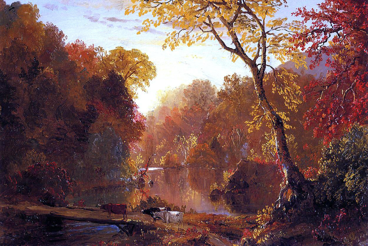  Frederic Edwin Church Autumn in North America - Canvas Print