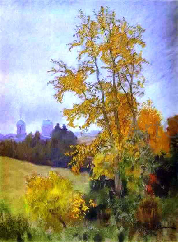  Isaac Ilich Levitan Autumn Landscape with a Church - Canvas Print