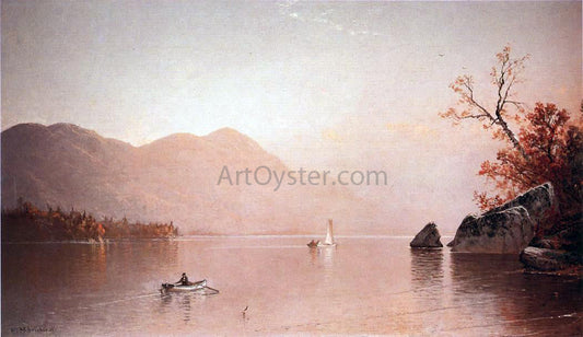  Alfred Thompson Bricher Autumn Mist, Lake George, New York - Canvas Print