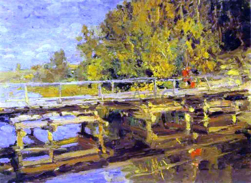  Constantin Alexeevich Korovin Autumn On Bridge - Canvas Print